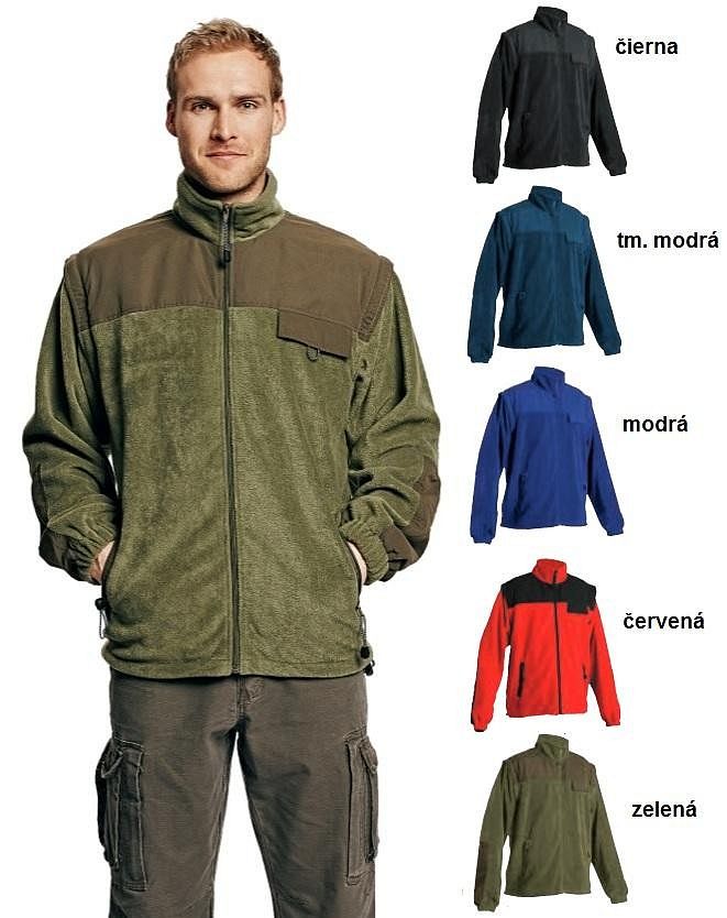 fleece bunda Randwik s podšívkou, zesílená ramena+lokty zelená v.XL - Bunda Randwik